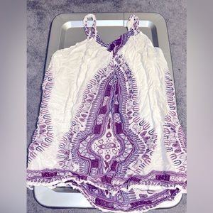 WHITE / PURPLE Summer Dress